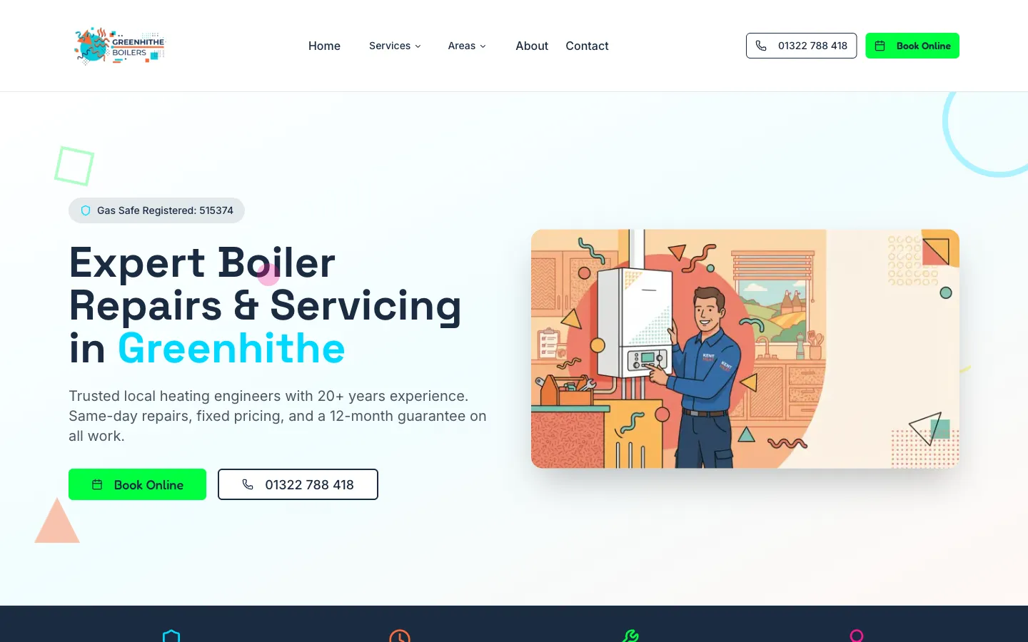 Greenhithe Plumbing website screenshot